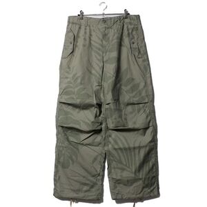 Engineered Garments Army Over Pant Made in USA Leaf Print Khaki